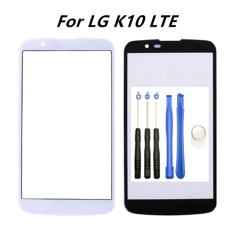 

Сенсорный экран для LG K10 LTE K420N K430DS, верхняя внешняя крышка объектива, передняя панель экрана для K10LTE K420N, стеклянная крышка дигитайзера