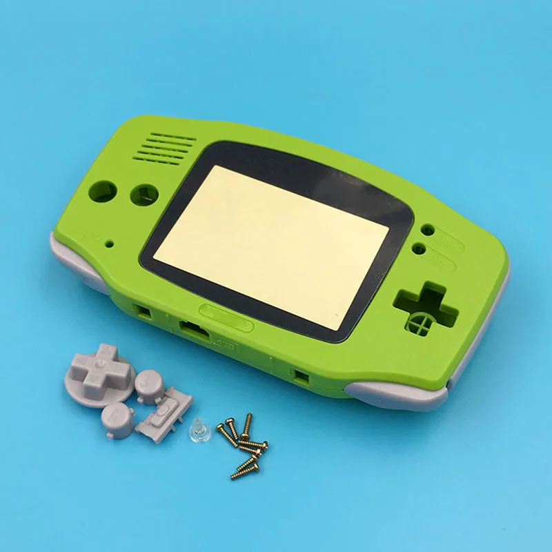 Green 6 комплектов для nintendo GBA корпус чехол для Gameboy Advance оболочка полный корпус оболочка корпуса - Цвет: Green