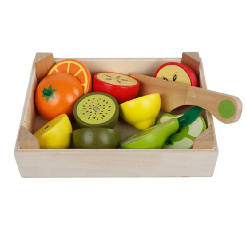 Fruit A Деревянная кухня игрушка ролевые игры миниатюрная резка фрукты овощи мать сад ребенок Раннее Образование игрушки для детей девочек - Цвет: Fruit A