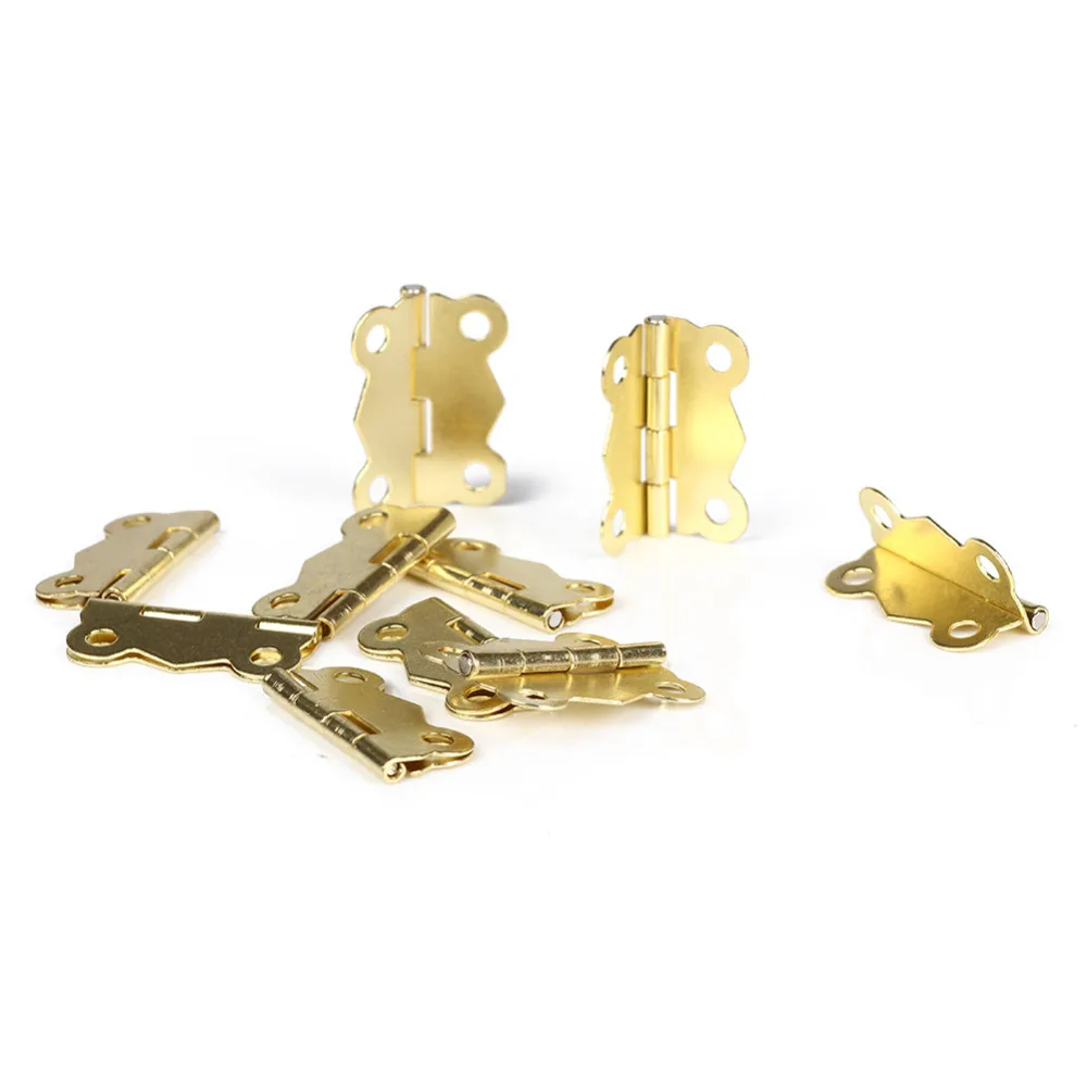 Специальная конструкция 10 шт. мини-железный бабочка петли кабинет ящика дверь