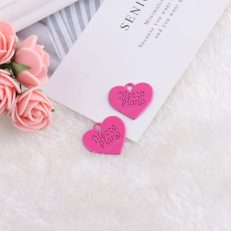 10pcs Spray Painted Candy Heart Alloy Enamel Charms Bracelets DIY Design Pendant For Earring Jewelry Accessories YZ437 | Украшения и