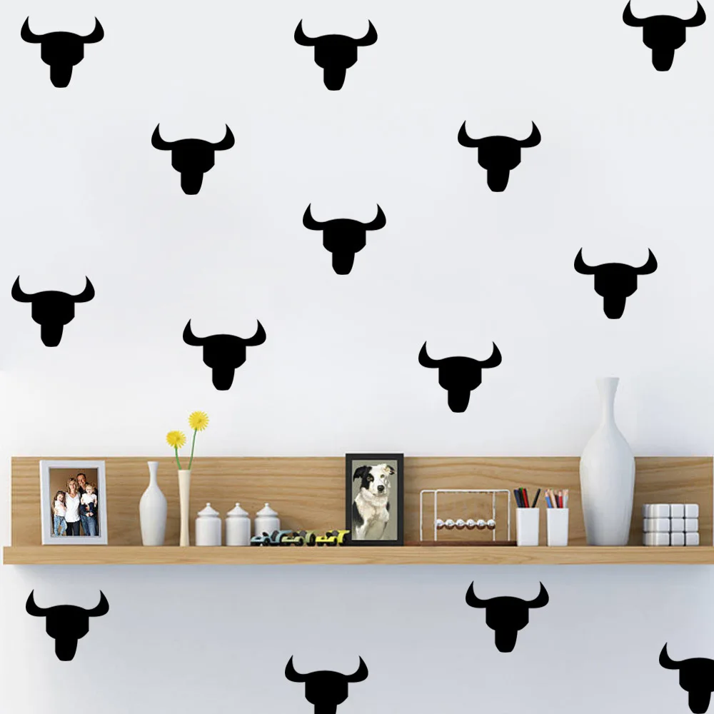 DIY мультфильм корова дизайн наклейки на стену Дети Детская комната украшение