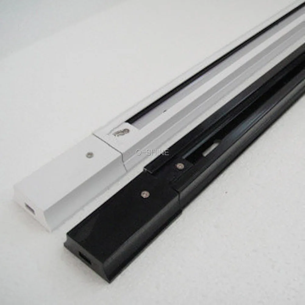 Фото 5pcs 1 meter LED track light rail Universal 2 wire rails with head plug end cap 4pcs connector white black aluminum Лампы и 5pcs 1 meter LED track light rail Universal 2 wire rails with head plug end cap 4pcs connector white black aluminum Лампы и