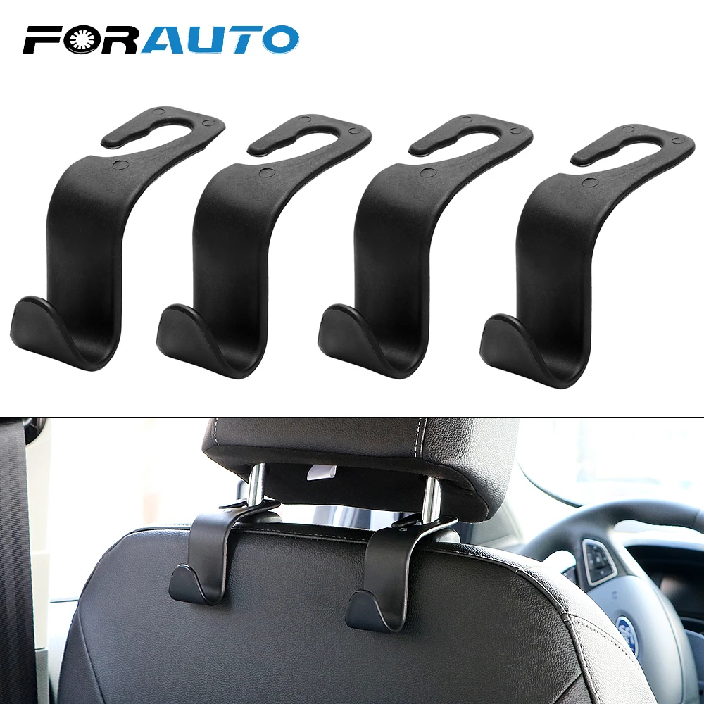 FORAUTO 4 шт./компл. автомобильных клипов крючки спинки сиденья Вешалка Органайзер