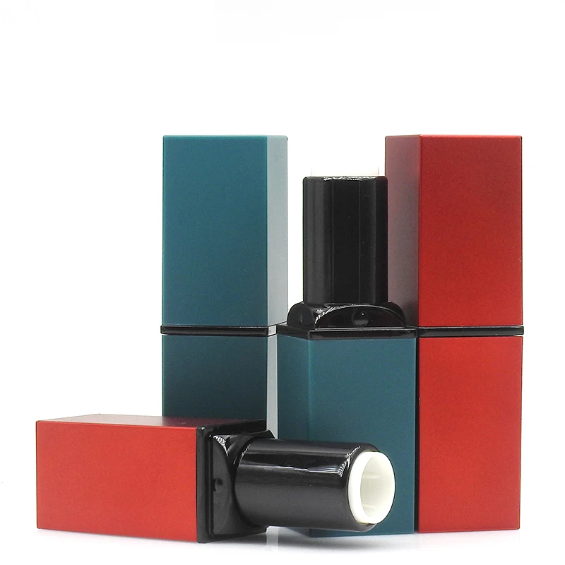 

10/20/50/80pcs Square New arrival red/green empty lipstick tube 12.1mm lipstick case square lip balm container cosmetic DIY tool