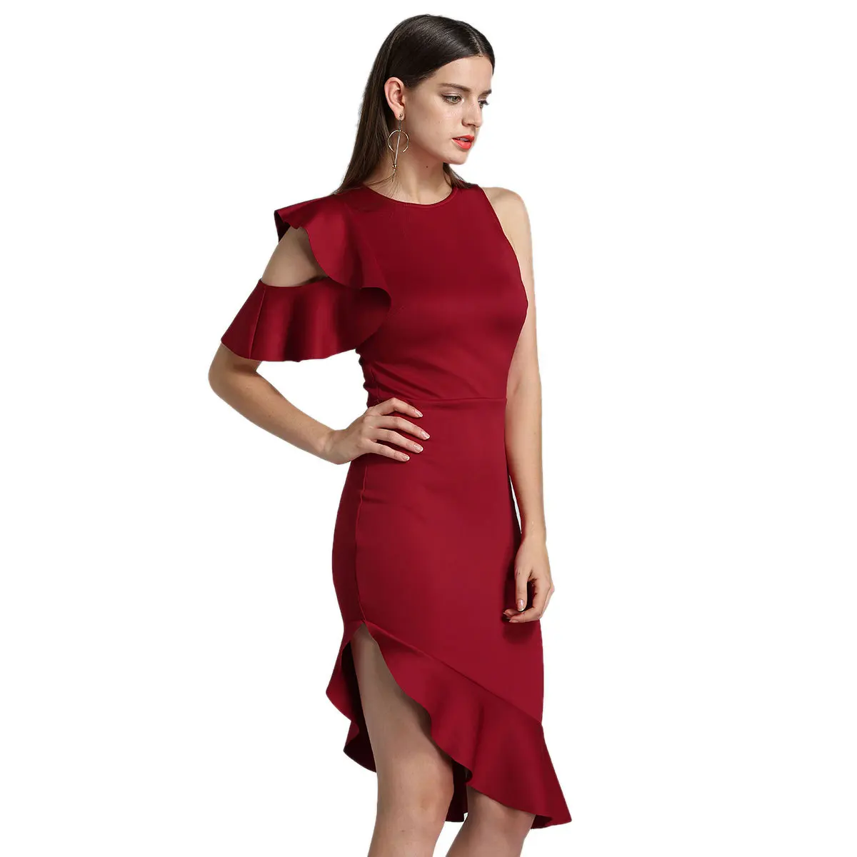 ADIBO Праздничное платье дешевая одежда Китай Vestidos De Festa труба длинное летнее