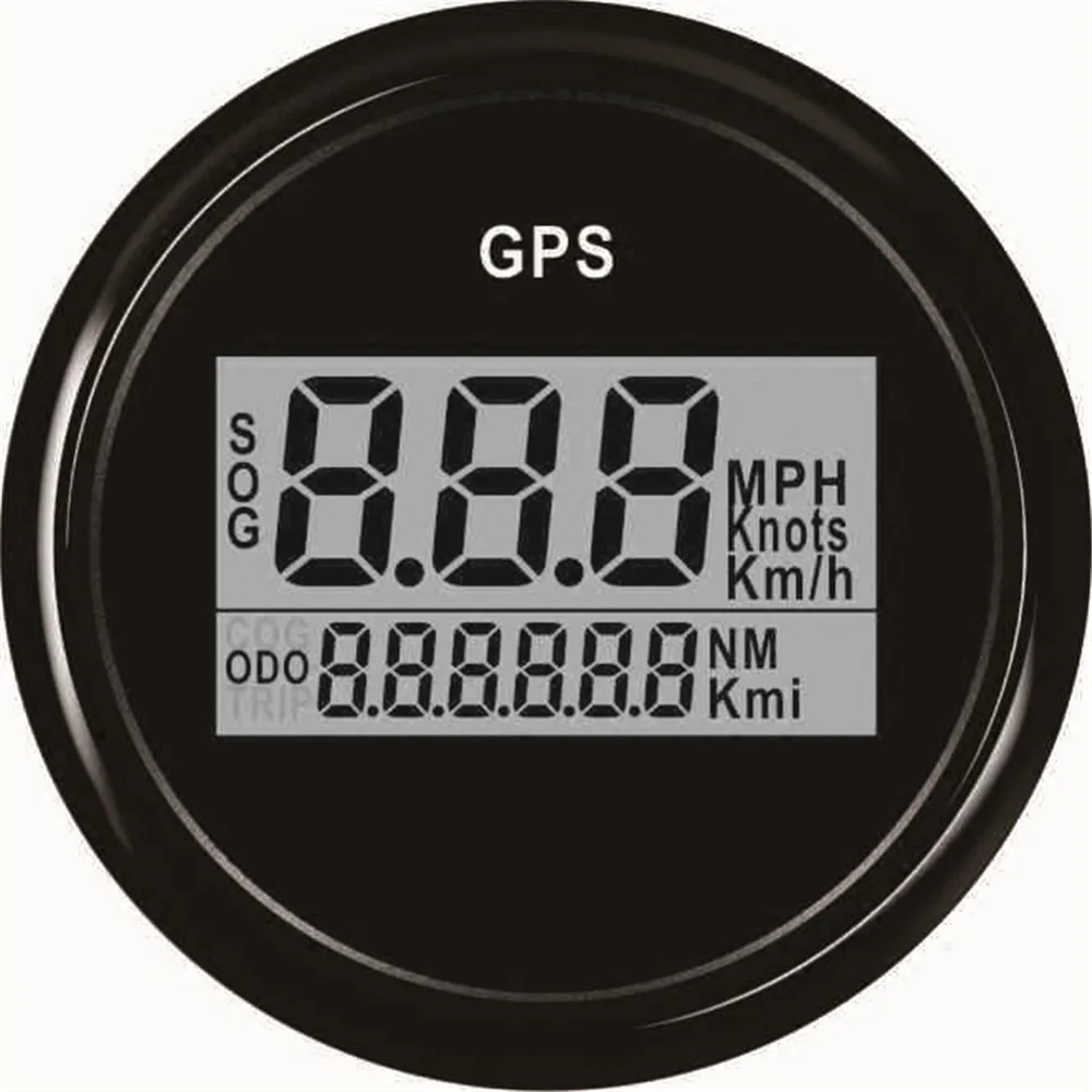 1 шт. абсолютно 52 мм цифровой gps одометры Авто измерители скорости 0-999 км/ч неизвестно Показать 9-32 В водонепроницаемый скорость mileometer