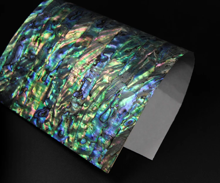 Гибкая AAA Новая Зеландия abalone paua shell перламутровый ламинированный лист оболочка шпон самоклеющиеся наклейки подложка 1 шт