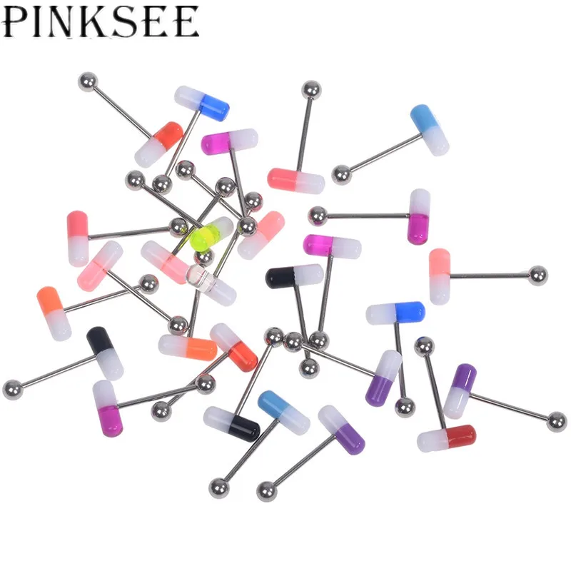 PINKSEE 1 шт. простые Стиль личность тонкий длинный язык клип уха кольцо для пупка