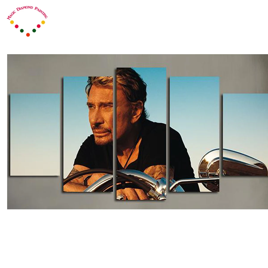 

5D алмазная живопись «сделай сам», квадратная/круглая вышивка крестиком, картина с изображением рок-звезды, Джонни Хэлли, набор для мозаики, ...