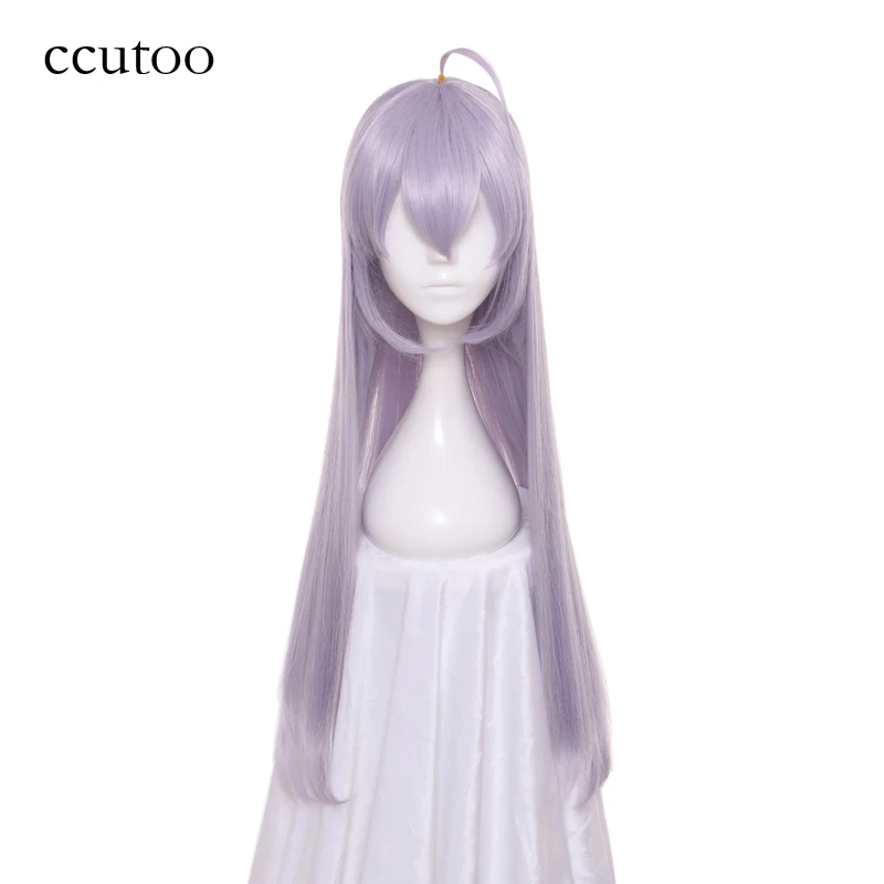 ccutoo Akashic Records of Bastard Magic Instructor Sistine Fibel Long Straight Silver Grey Purple Mix Synthetic Cosplay Wig