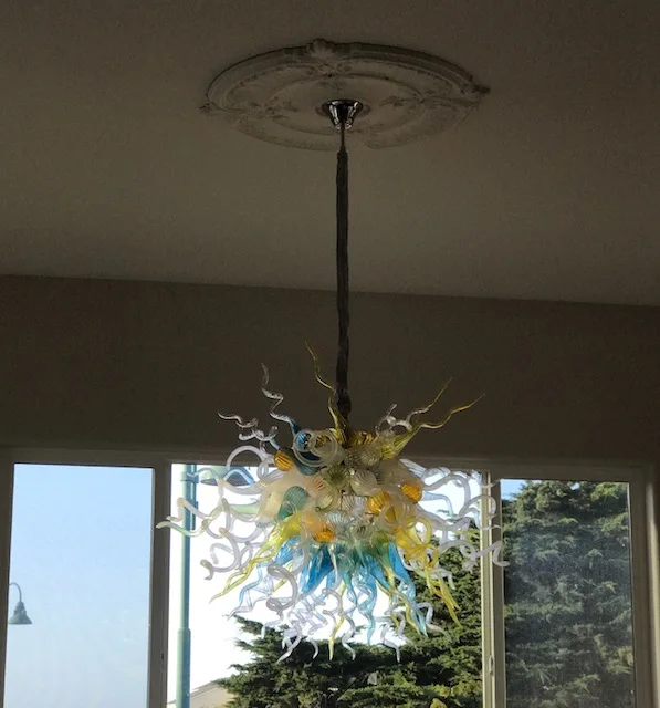 

Girban Brand Stylish Hand Blown Glass Chandelier Light for New House Decoration