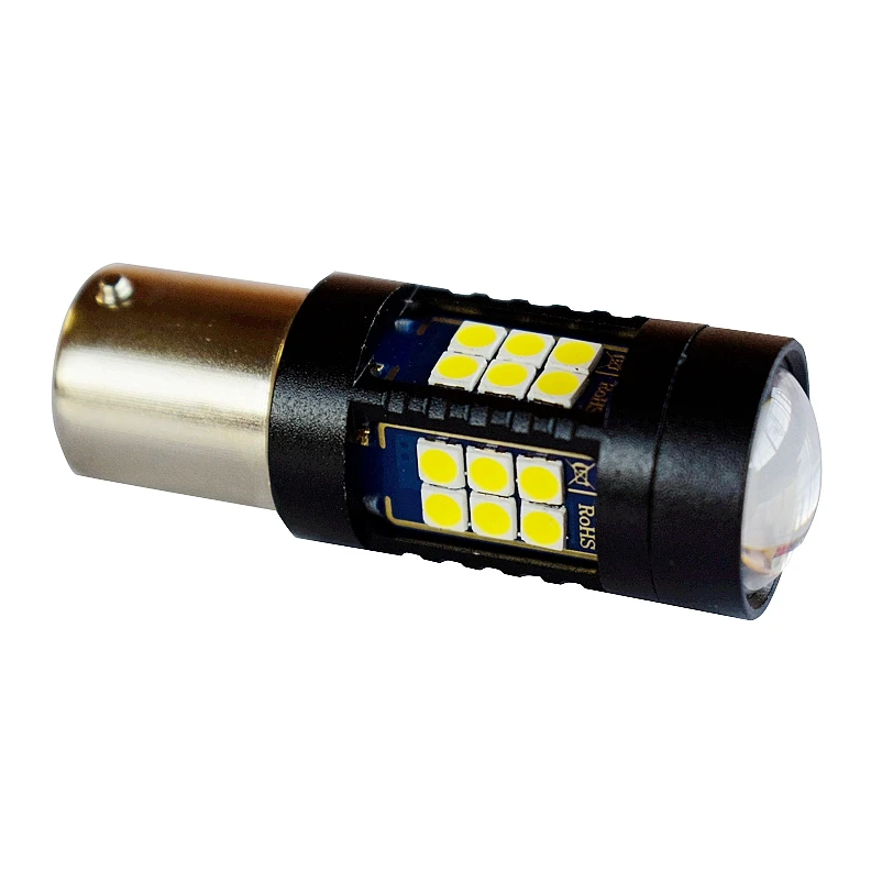 100 шт. 1157 BAY15D P21/5 Вт 1200Lm 27 SMD 3030 светодиодный Автомобильная задняя лампа стояночные
