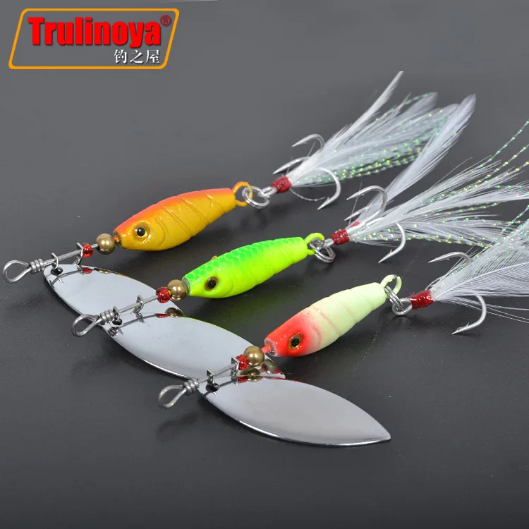 Trulinoya Высокое качество Pesca 3 шт. Спиннер приманки для рыбалки жесткая приманка