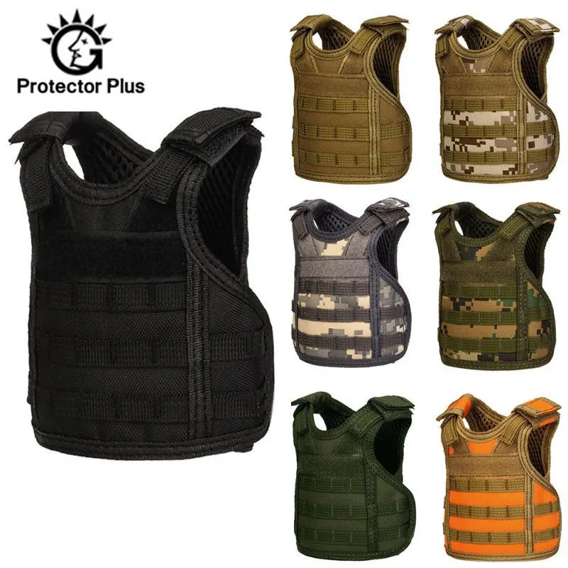 Тактический Мини жилет для пива и охоты военные миниатюрные жилеты регулируемый