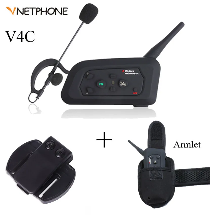 Bluetooth Интерком Vnetphone V4C двусторонняя гарнитура для футбольного тренера|Наушники