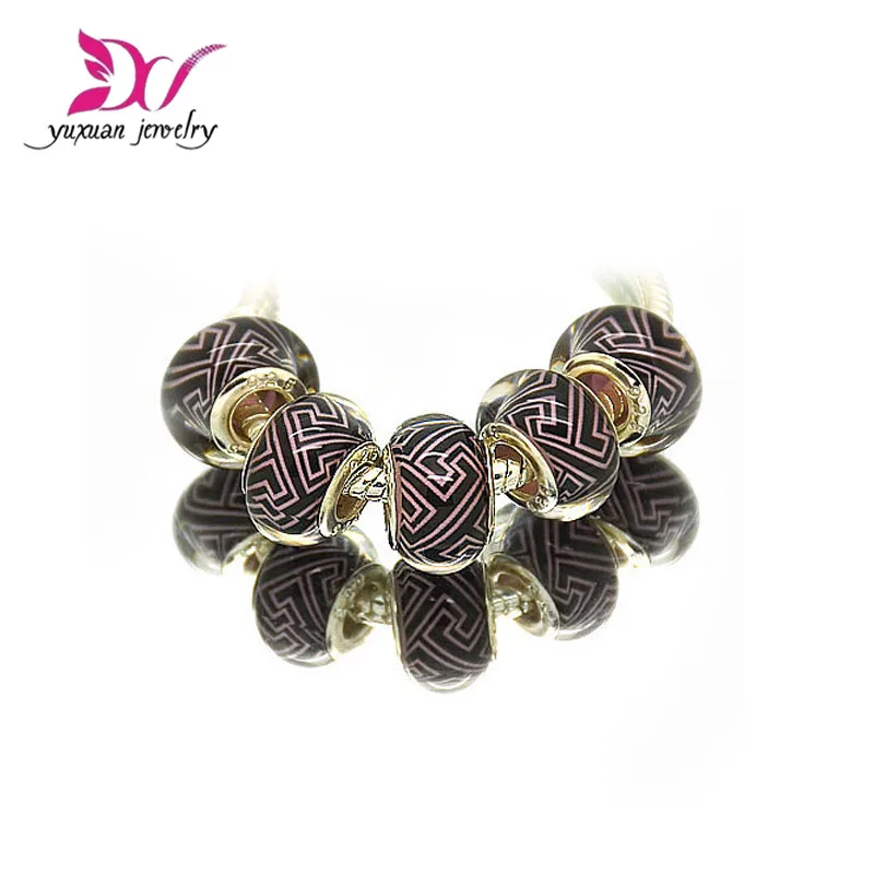 Бесплатная доставка 14 мм акриловые европейские Подвески бусины шнур большое