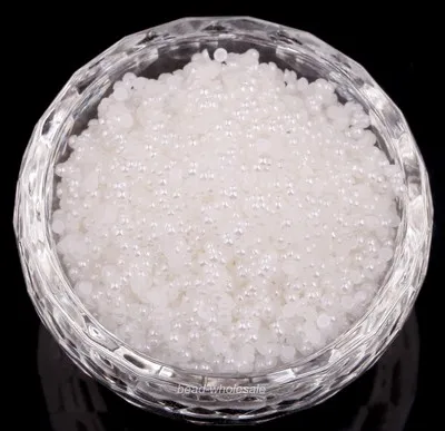 OMH оптовая продажа 10 г жемчужных полукруглых акриловых бусин с плоской задней