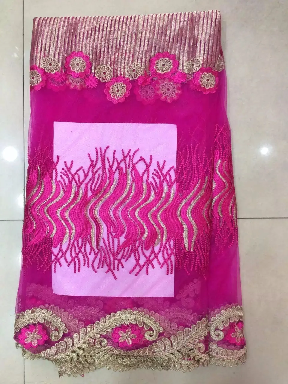 New interlock lace african swiss voile 5yards yellow Top Quality French Lace net fabric With embroidery For women | Дом и сад