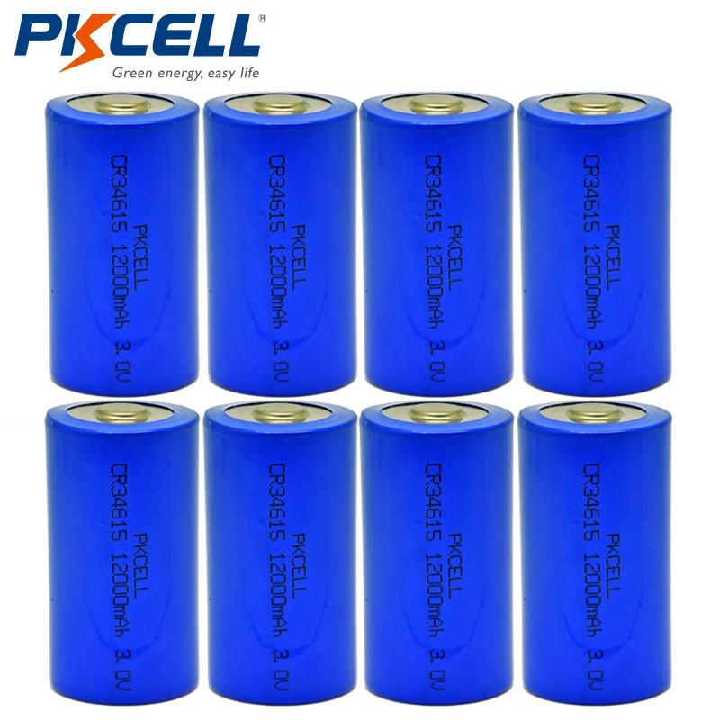 Продвижение-PKCELL 8 шт. CR34615 3V 12000mAh высокой Ёмкость Li-MnO2 одноразового использования