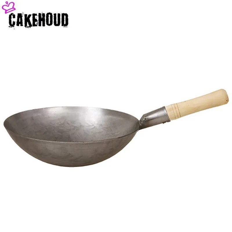 CAKEHOUD Ho использовать держать не покрытие железа ручной ковки Рамадан воки для кухни Антипригарная посуда общего использования для и индукционной плиты