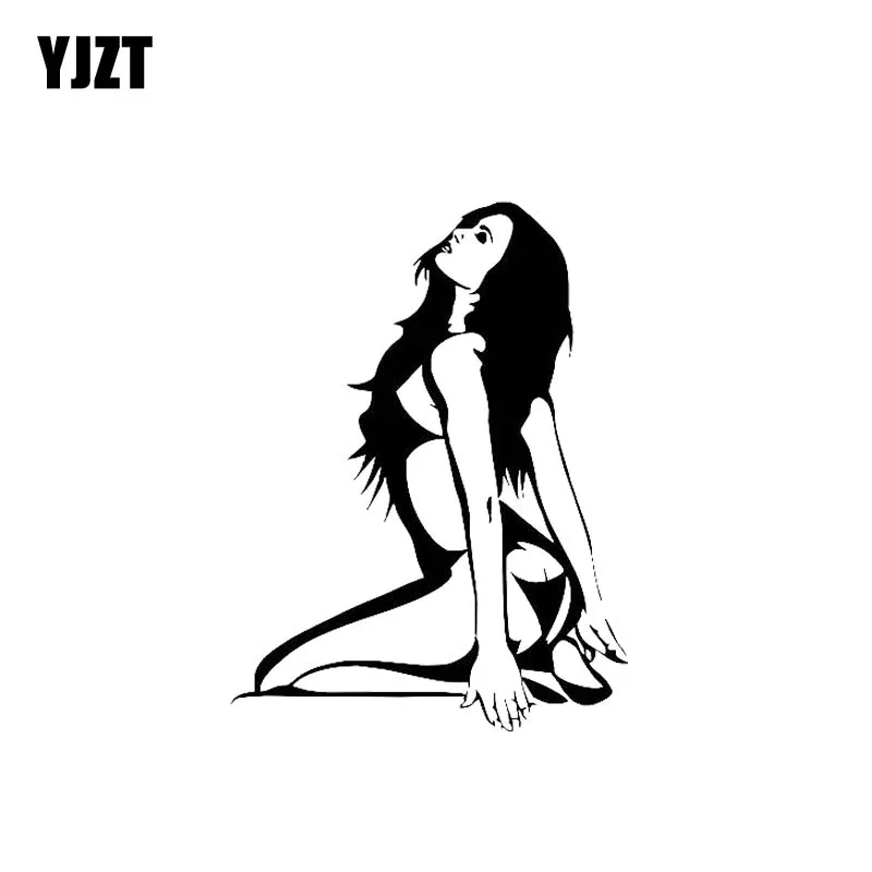 

YJZT 10,7*14,2 см Desire живая сексуальная девушка хорошего качества, покрывающая тело, черные/серебряные виниловые наклейки, популярный красивый ди...