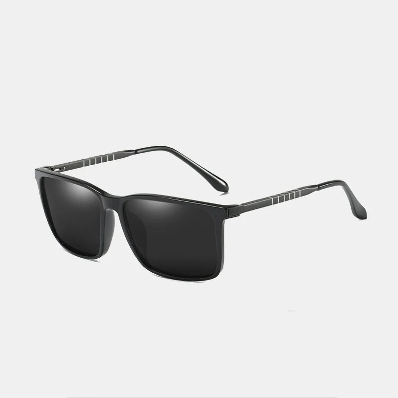 C2-Black-Gray Королевские женские поляризационные Квадратные Солнцезащитные очки Мужские брендовые дизайнерские уличные мужские очки для вождения черные коричневые очки UV400 MS025 - Цвет линз: C2-Black-Gray