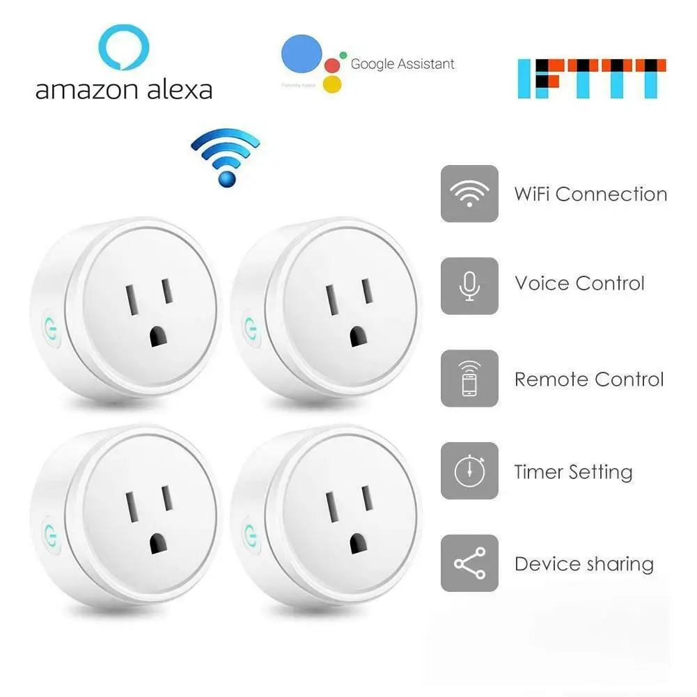 

US Plug Wifi Smart Home Plug Socket Switch Remote Control WiFi Socket Com
