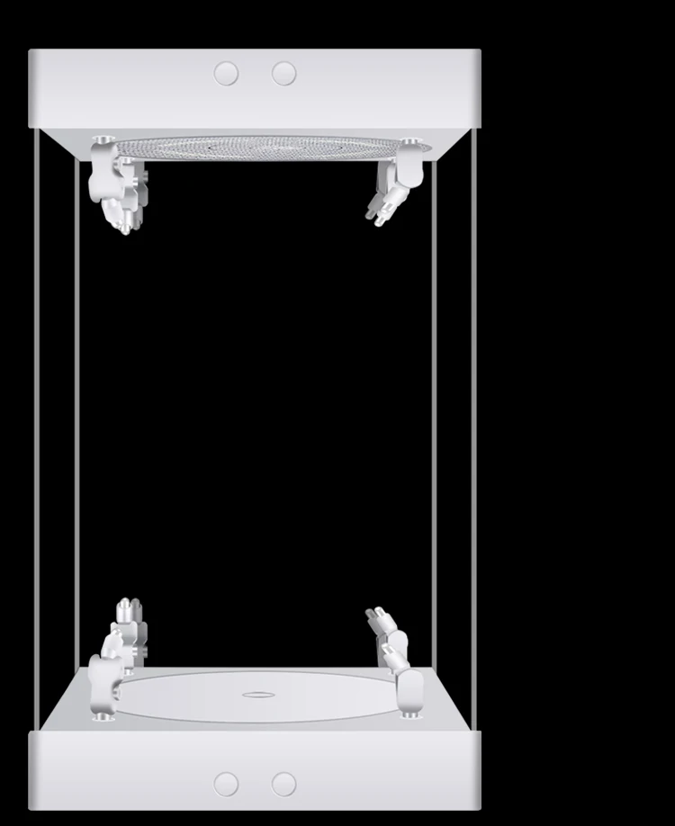 White Вращающийся светодиодный 1" фигурки модельная форма литой Дисплей чехол с освещением для 1/6 фигурки коллекционные с зеркалом сзади - Цвет: White