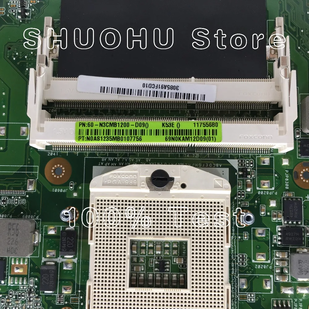 Материнская плата KEFU для ноутбука ASUS K53SD K53E A53S K53S P53E HM65 REV: 2 3 протестированная на