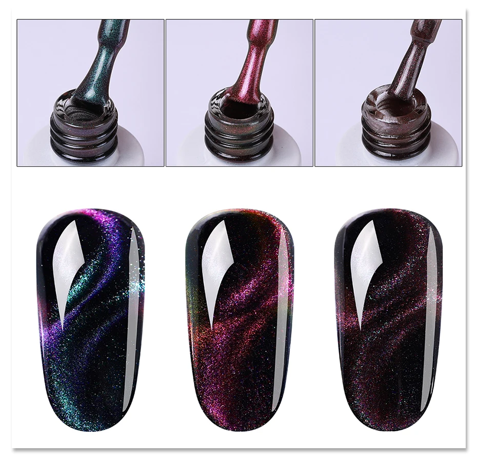 Elite99 7mlHolographic блеск Магнитный Гель магнит солнцезащитные очки &quotкошачий глаз&quot