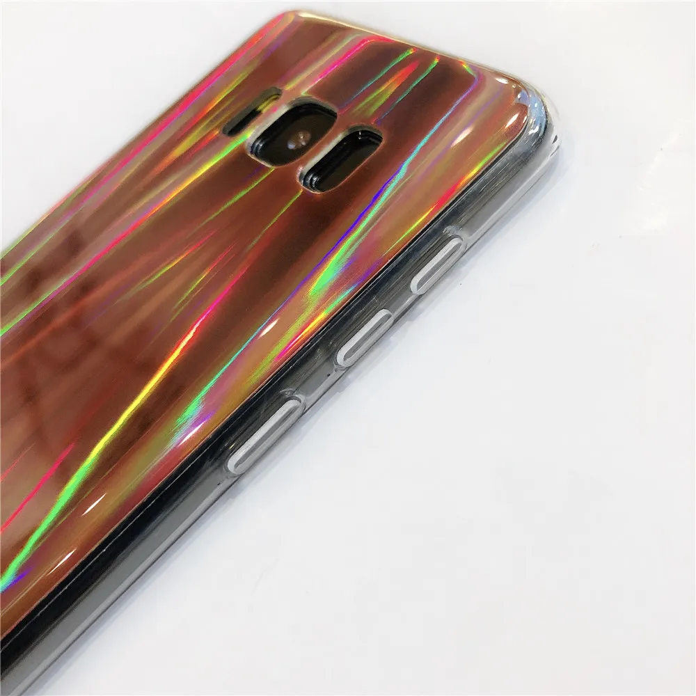 Luxury Glitter Phone Case for Samsung Galaxy S8 Cool Laser Shining Cases S7edge Note 8 S9 Plus Soft Silicone Covers |