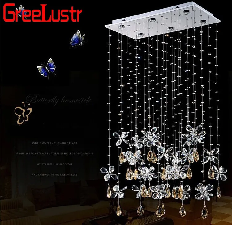 Новая мода продажа Бабочка LED ангел кристалл подвесные светильники современная