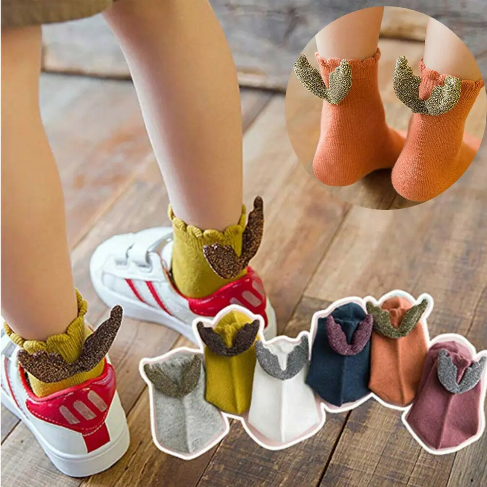 Новинка 2019 детские носки с милыми ангелами мягкие хлопковые крыльями Милые