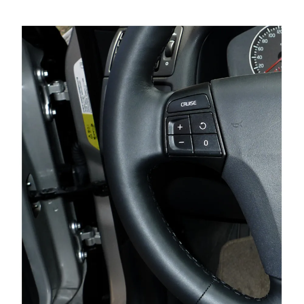 Прошитая вручную искусственная кожа черного цвета для Volvo S40 2006-2012 V50 2005-2011 |