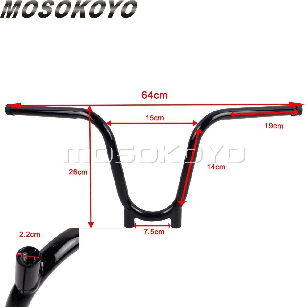 U образный стержень для руля Harley Sportster XL883 XL1200 Chopper Touring XS650 3 изгиба 10 дюймов Rise Chrome