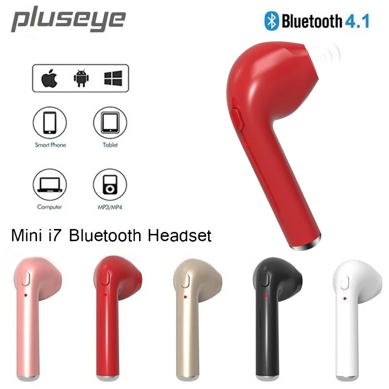 Pluseye гарнитура Bluetooth одного уха мини наушники V4.1 музыка Спорт стерео звук