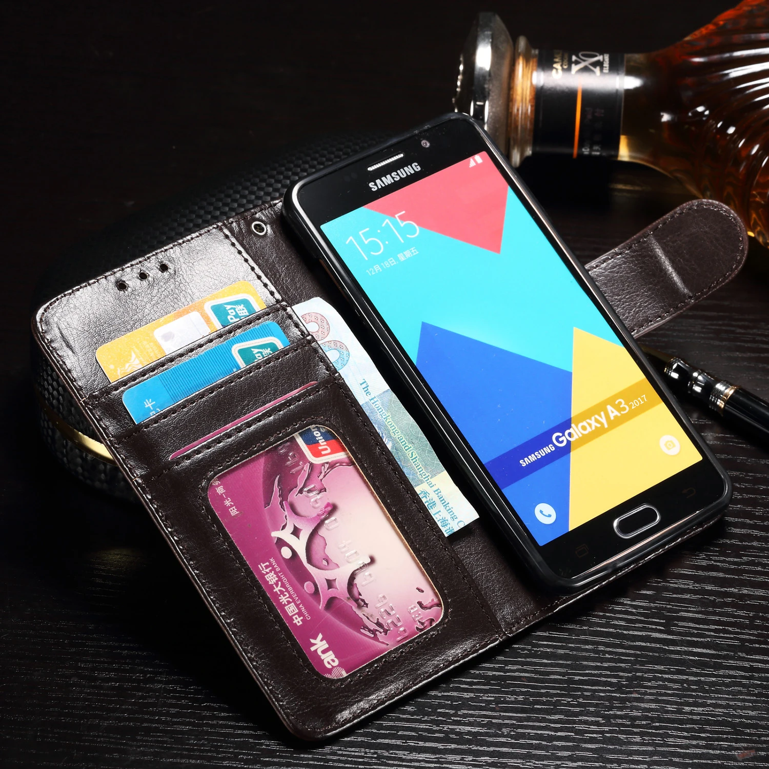 Чехол для Samsung Galaxy A3 2017 A3200 грязь устойчивы Роскошные из искусственной кожи