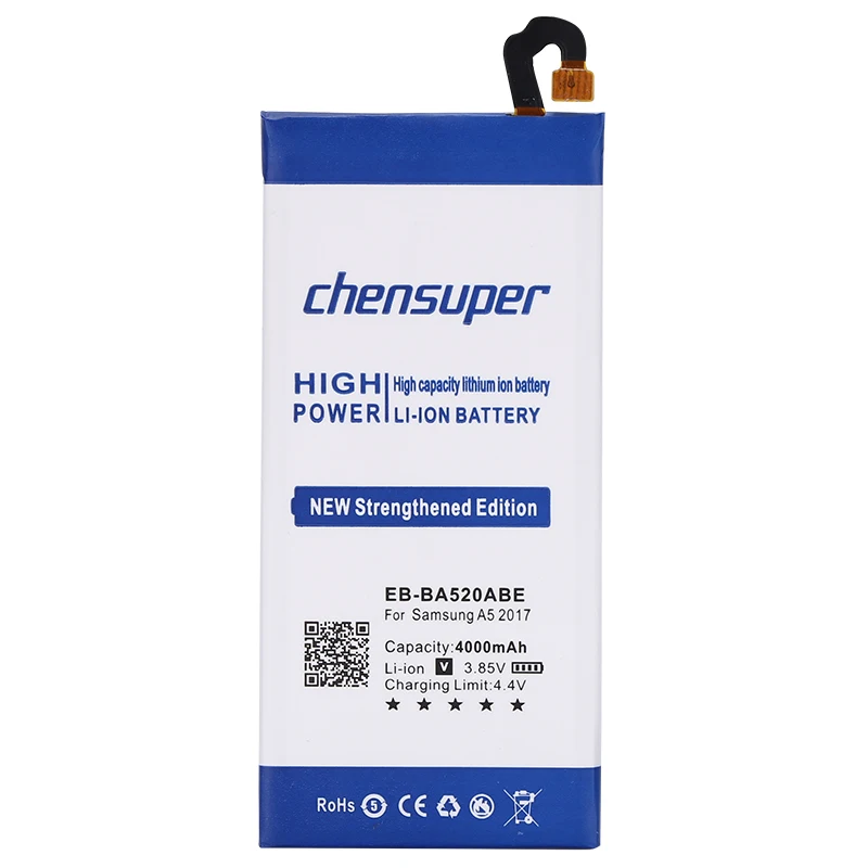 Chensuper 4000 мАч батарея EB-BA520ABE для samsung Galaxy A5 SM-A520F SM-A520F/DS SM-A520K SM-A520L SM-A520S батареи