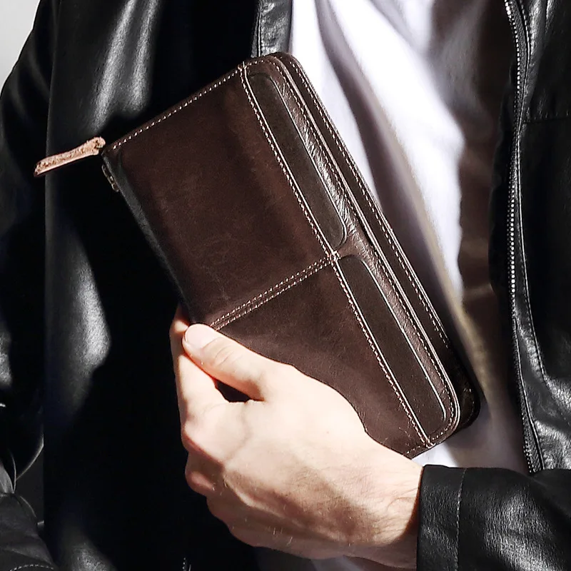 Масло воск мужские деловые сумки из натуральной кожи для мужчин повседневные