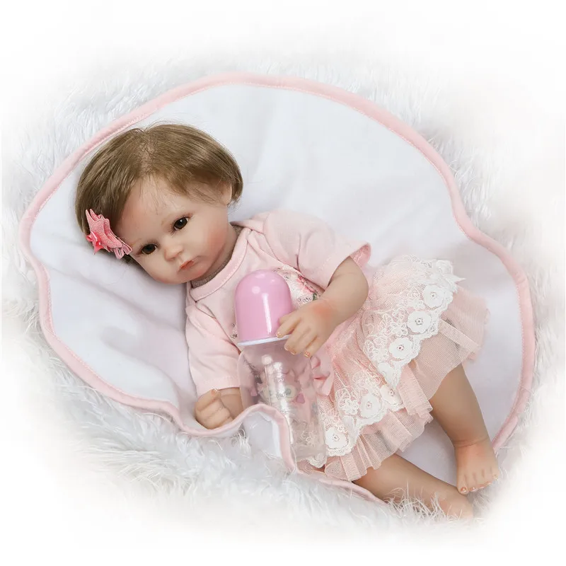 Кукла реборн NPKCOLLECTION силиконовая Реалистичная кукла для новорожденных девочек 16 дюймов 40 см мягкое на