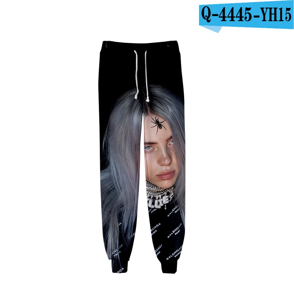 Frdun Tommee 3D Billie Eilish брюки с принтом повседневные весенние повседневные штаны для бега женские и мужские брюки тонкие крутые горячая Распродажа брюки 4XL - Цвет: white