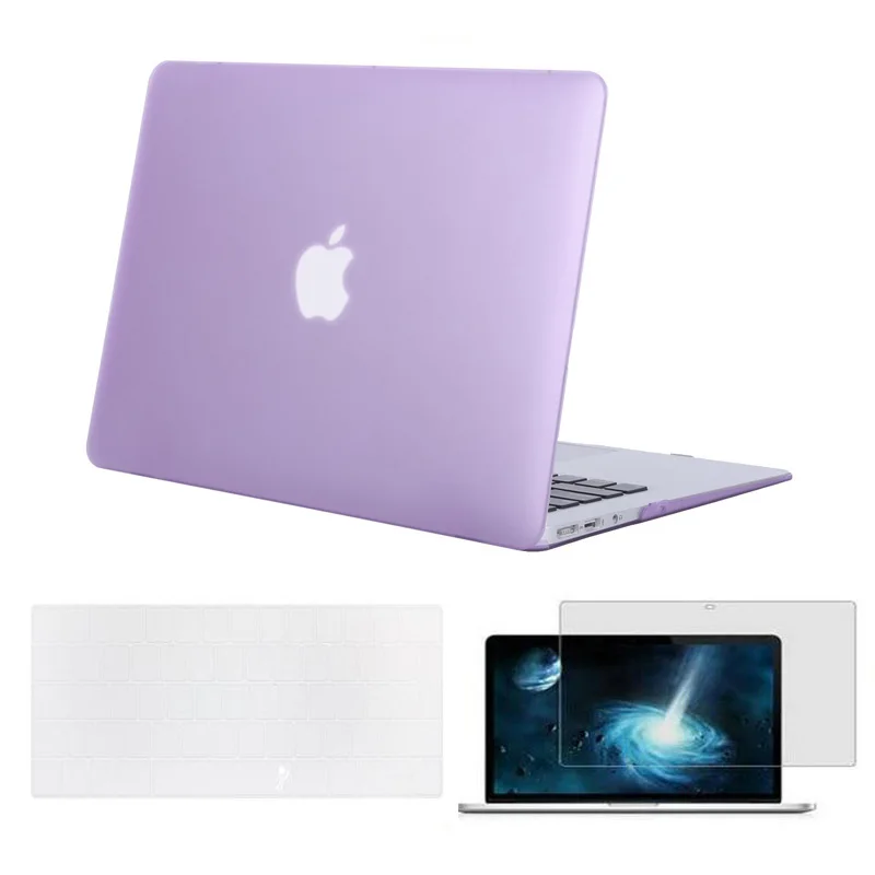 Light Purple Mosiso Laptop Protective Cover Case for Macbook Air 13 A1466 A1369 Netebook Matte Mac Book Air Case Accessories - Цвет: Light Purple