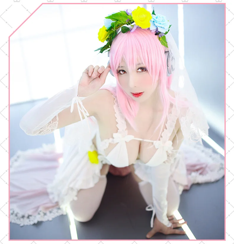 Супер Sonico свадебное платье ГСК 10-е косплей костюмы | Тематическая одежда и