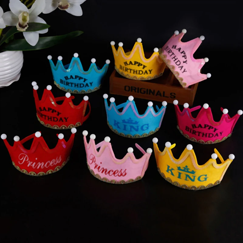 Принцесса Корона с днем рождения мигающий свет LED Светящиеся шляпы шляпа для