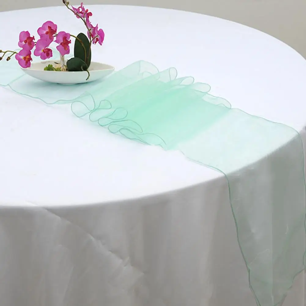 Mint Green WITUSE настольная дорожка 30x275 см из прозрачной органзы настольная дорожка Свадебная вечеринка украшение дома поставка для украшения стола - Цвет: Mint Green
