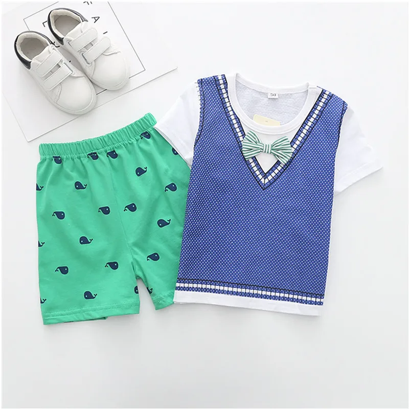 2018 Summer Baby Boy Clothes Sets Short Sleeve Sport Suit Children Clothing Boys Set Cotton Outfit Costume For Kids |