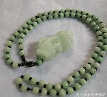 

To ward off bad luck lucky design and Pure manual sculpture god beast pixou pendant round bead necklace charm male style