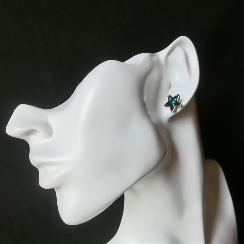 Шпильки Хрустальная звезда серьги 2017 для Для женщин Обувь девочек Jewelry блестящие