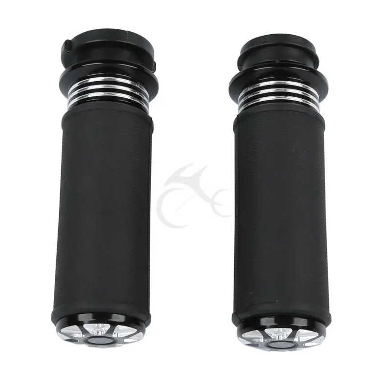Черные электрические ручки 1 дюйм для Harley Softail Slim Fat Boy Touring FLHX Street Electra Glide Burst|grips for